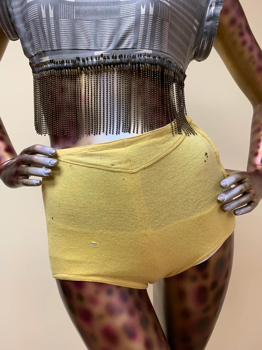 30s or 40s Wool Yellow Swim Shorts product image