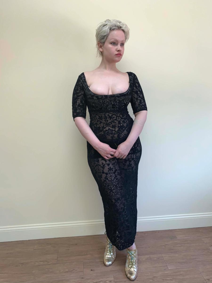 A/W 1992-93 Vivienne Westwood Flocked Tulle Regency Corset Dress product image