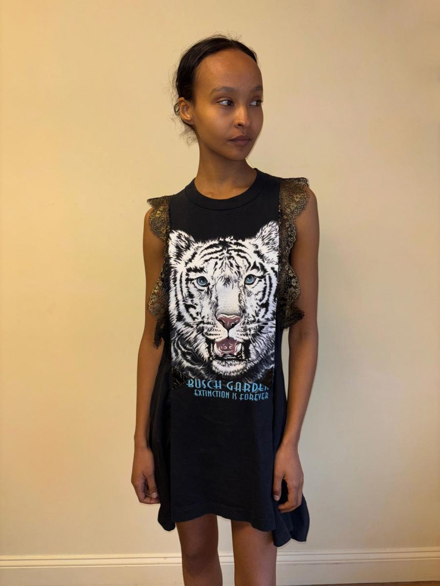 DryCleanOnly Patchwork Tiger Lace Dress product image