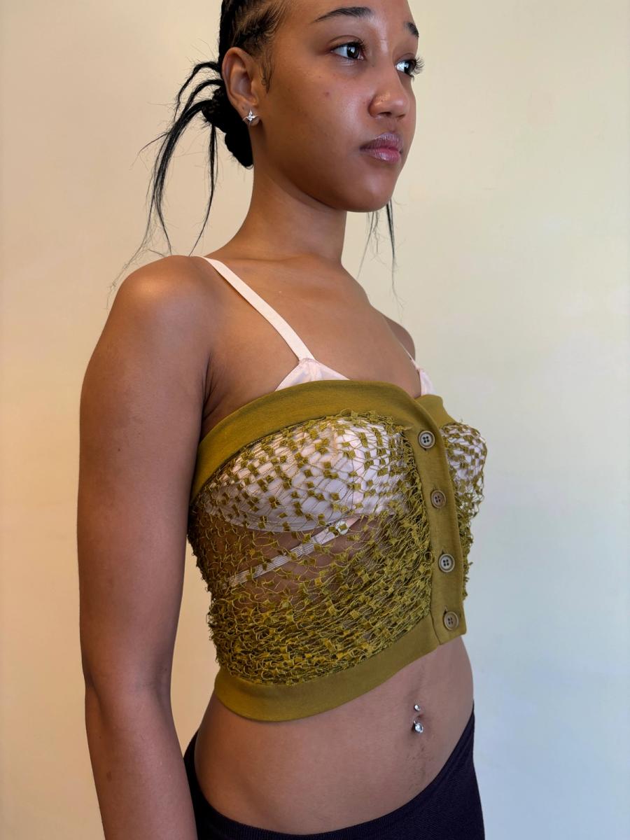 1991 Romeo Gigli Draped Netting Tube Top product image
