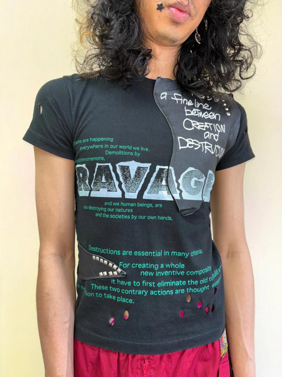 Vintage Milkboy Leather Patchwork T-shirt product image