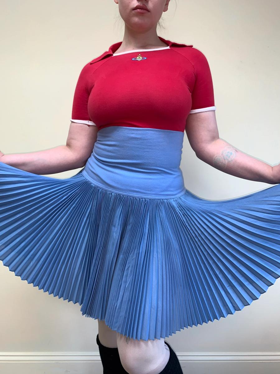 90s Chantal Thomass Pleated Skirt