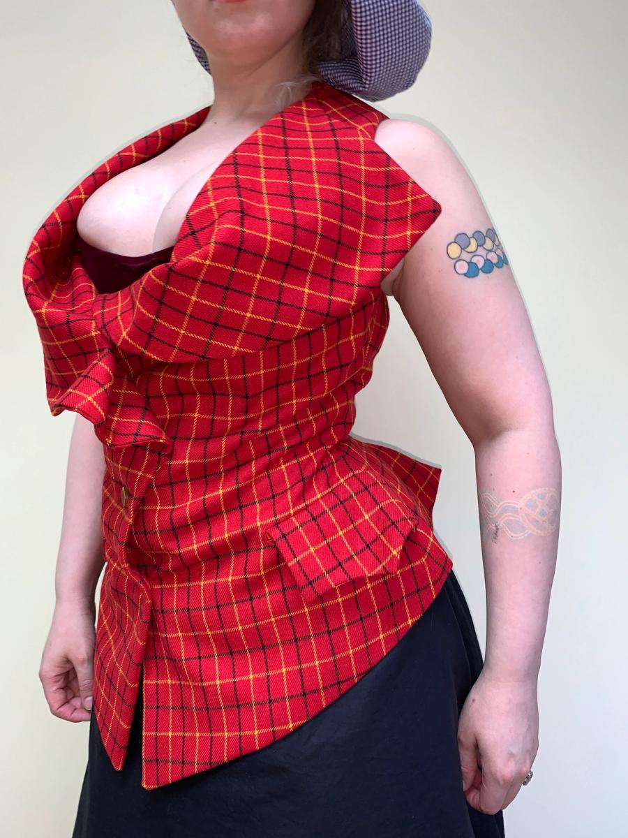 Vivienne Westwood 1995 'Vive la Cocotte' Runway Tartan Check Vest product image