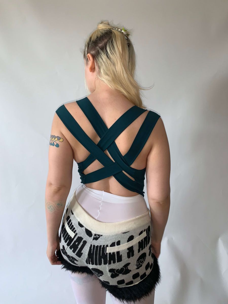 1990s Romeo Gigli Criss Cross Stretchy Vest product image