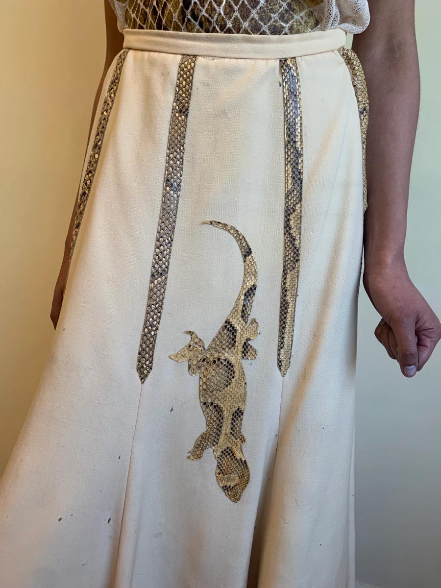 Bill Gibb Lizard Cutout Skirt product image