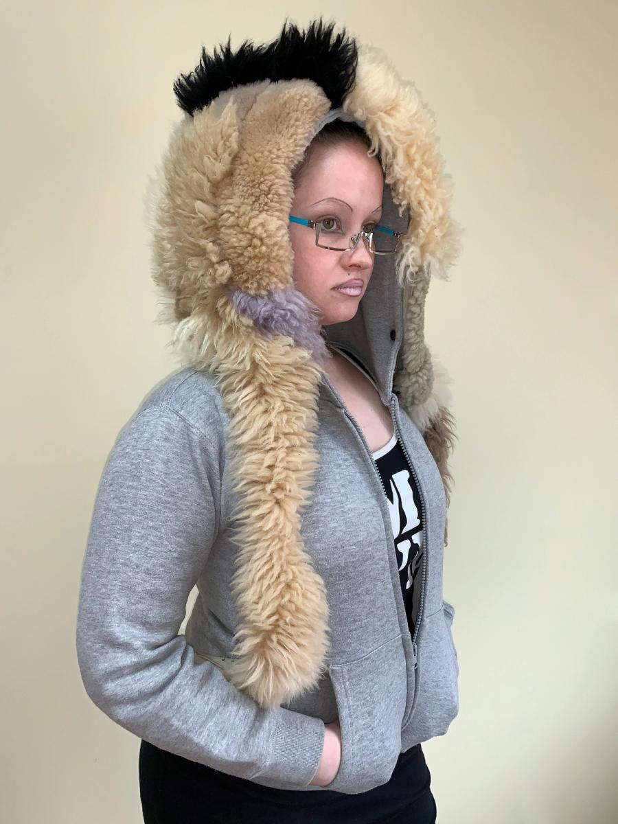 Tomoki Yurita Detachable Shearling Patchwork Hood product image