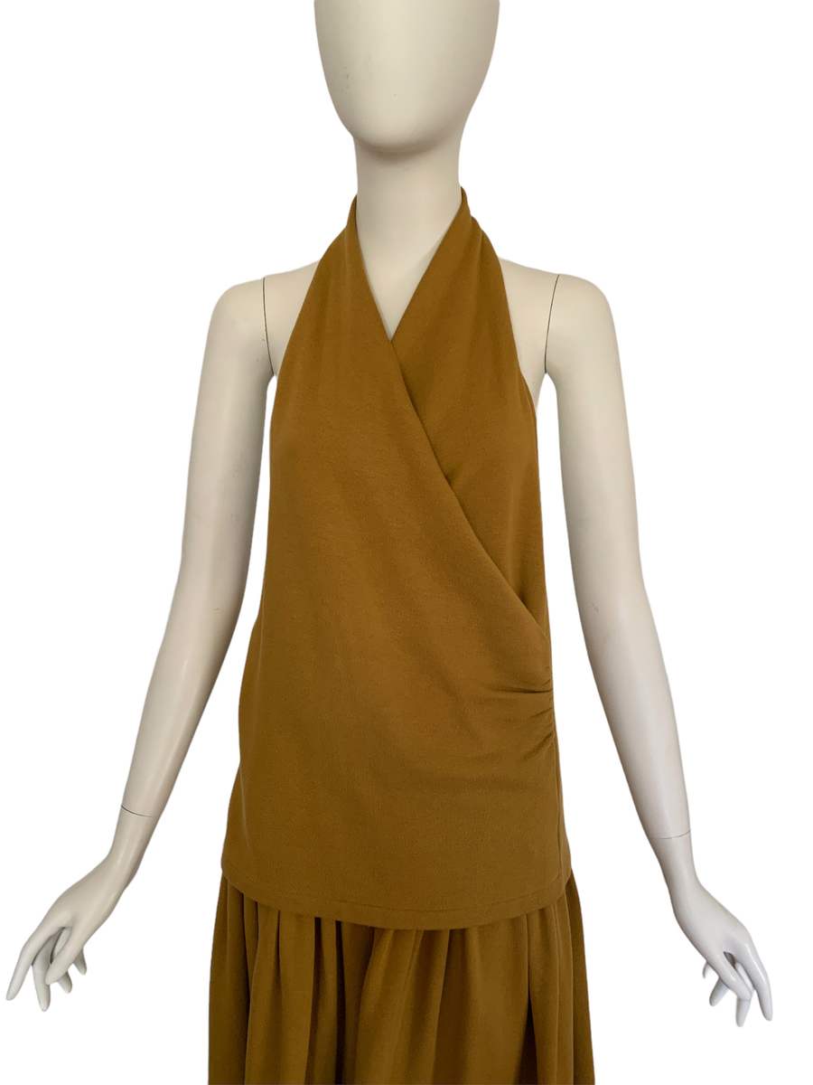 80s Norma Kamali Ochre 3 Piece Dress product image
