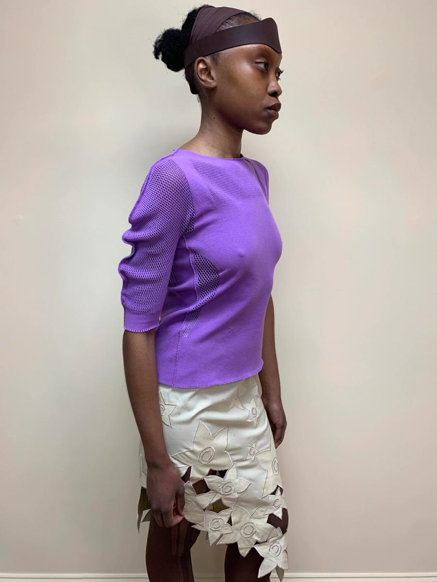 Issey Miyake A_POC Violet Mesh Top product image