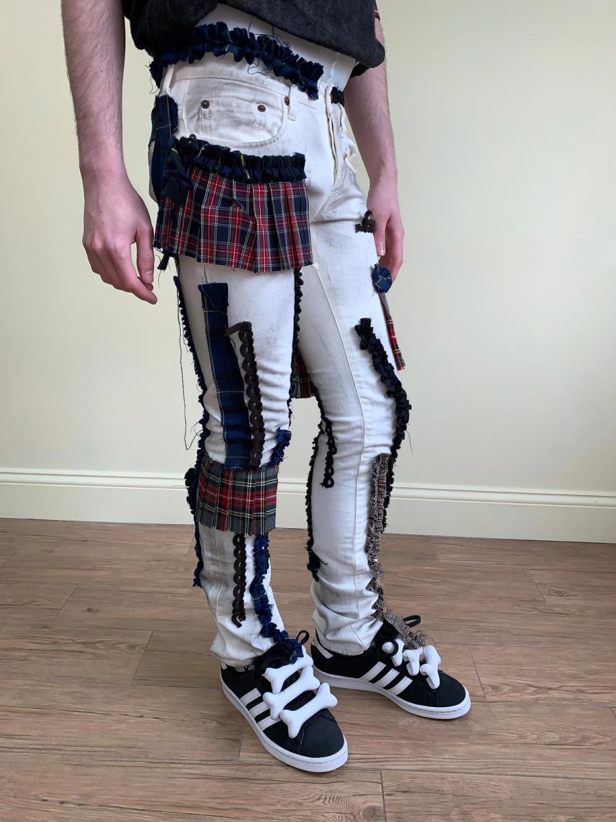 Nozomi Ishiguro Patchwork Skinny Jeans product image