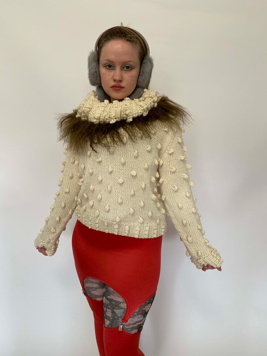 Kaneko Isao Mongolian Fur Trim Sweater product image