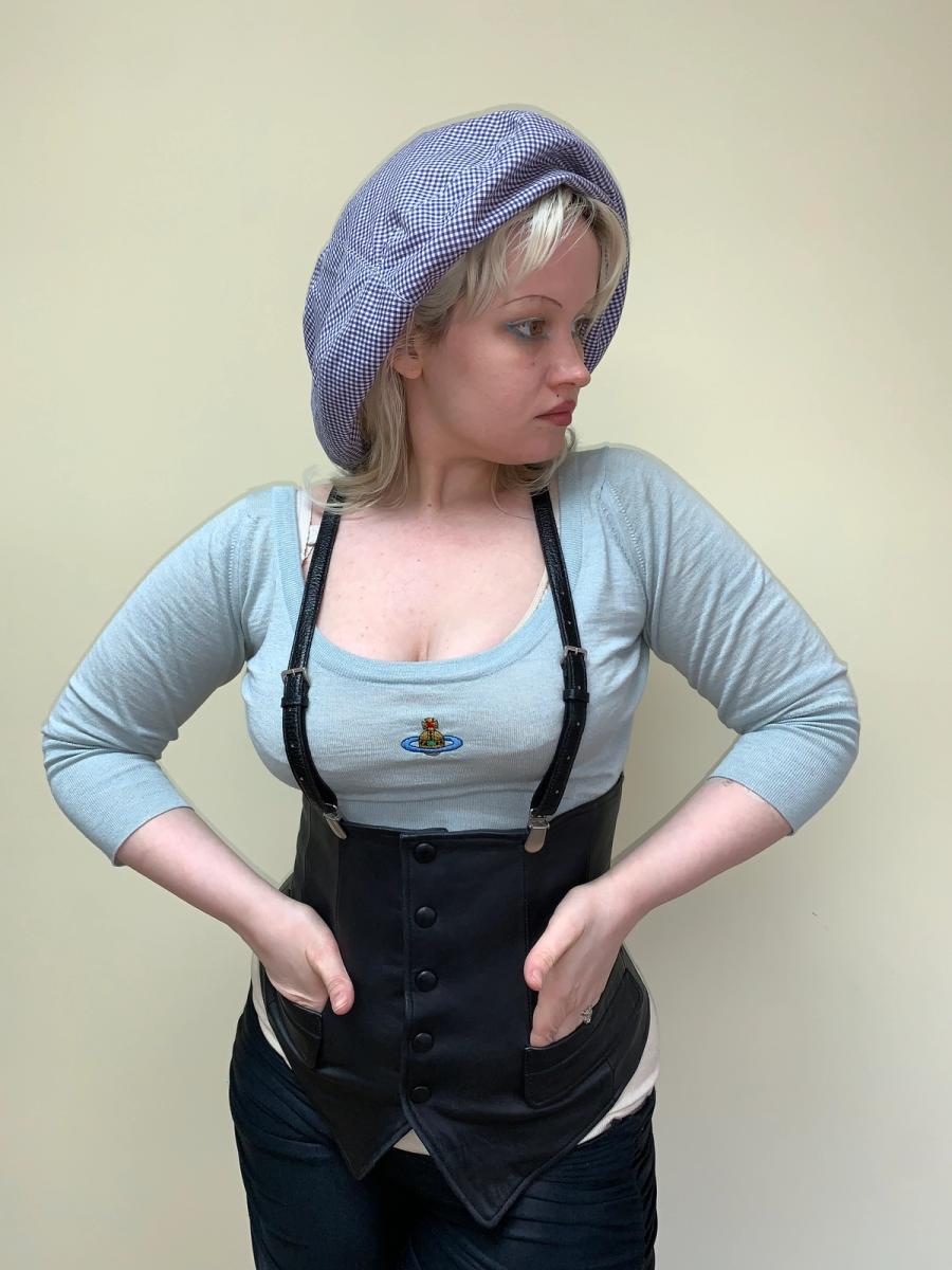 80s Tokio Kumagai Leather Suspender Corset product image