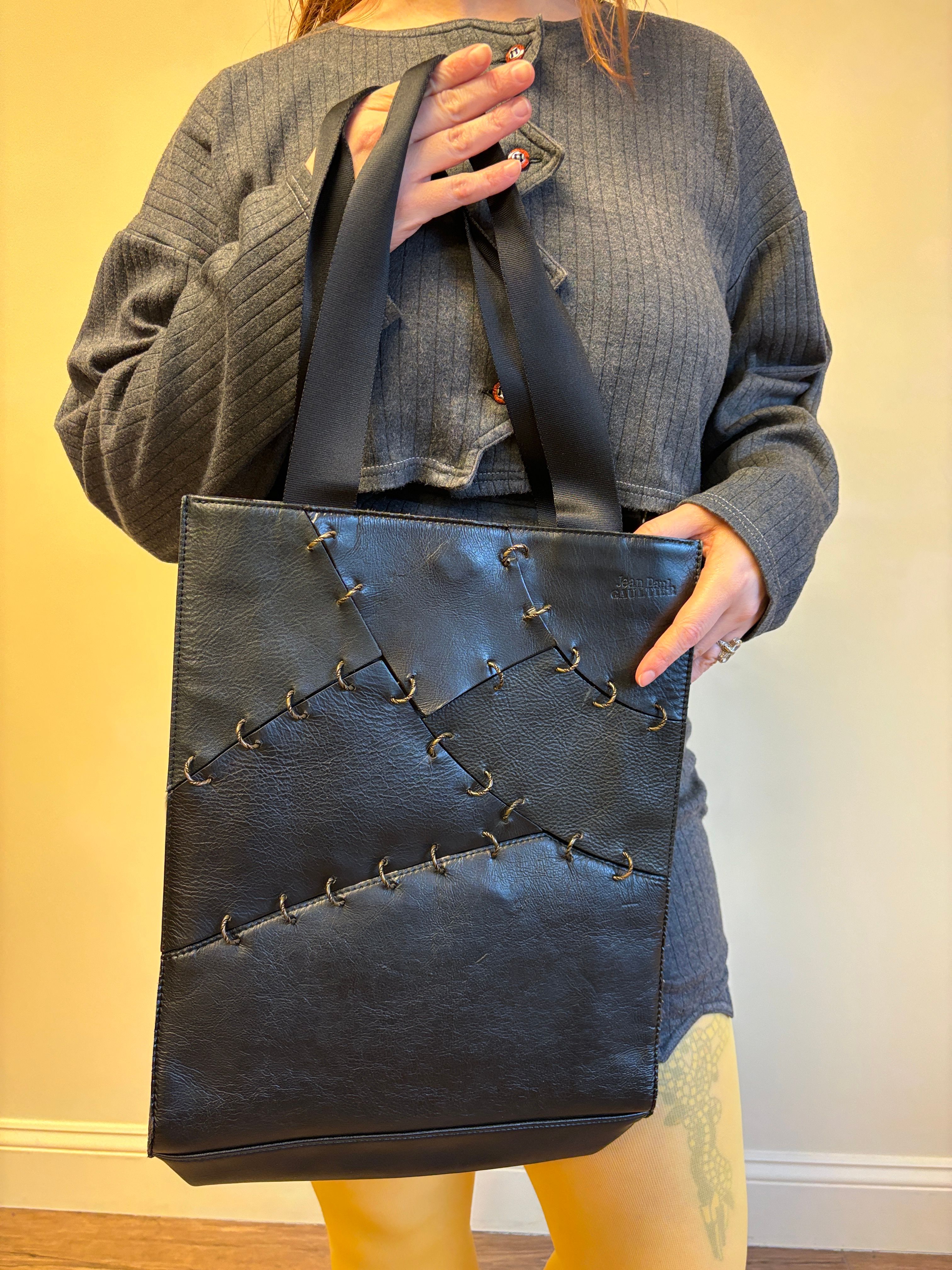 90s Jean-Paul Gaultier Leather Piercing Bag