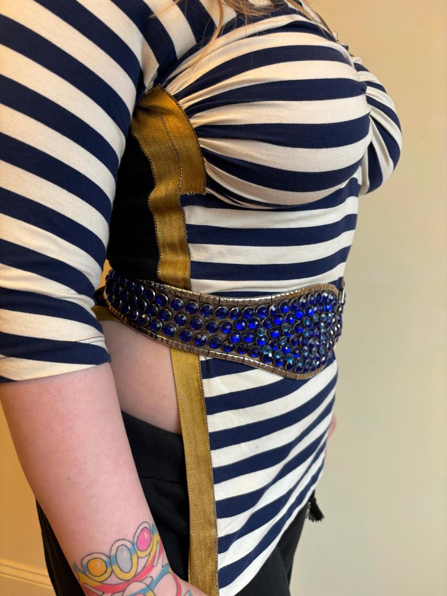 1980s Parisian Designed Blue Gem Encrusted Belt product image