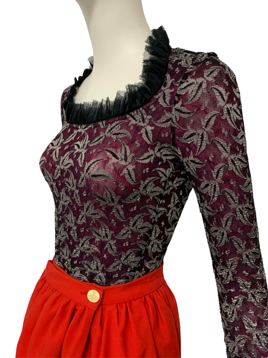 90s Vivienne Westwood Lace Stretch Portrait Top product image