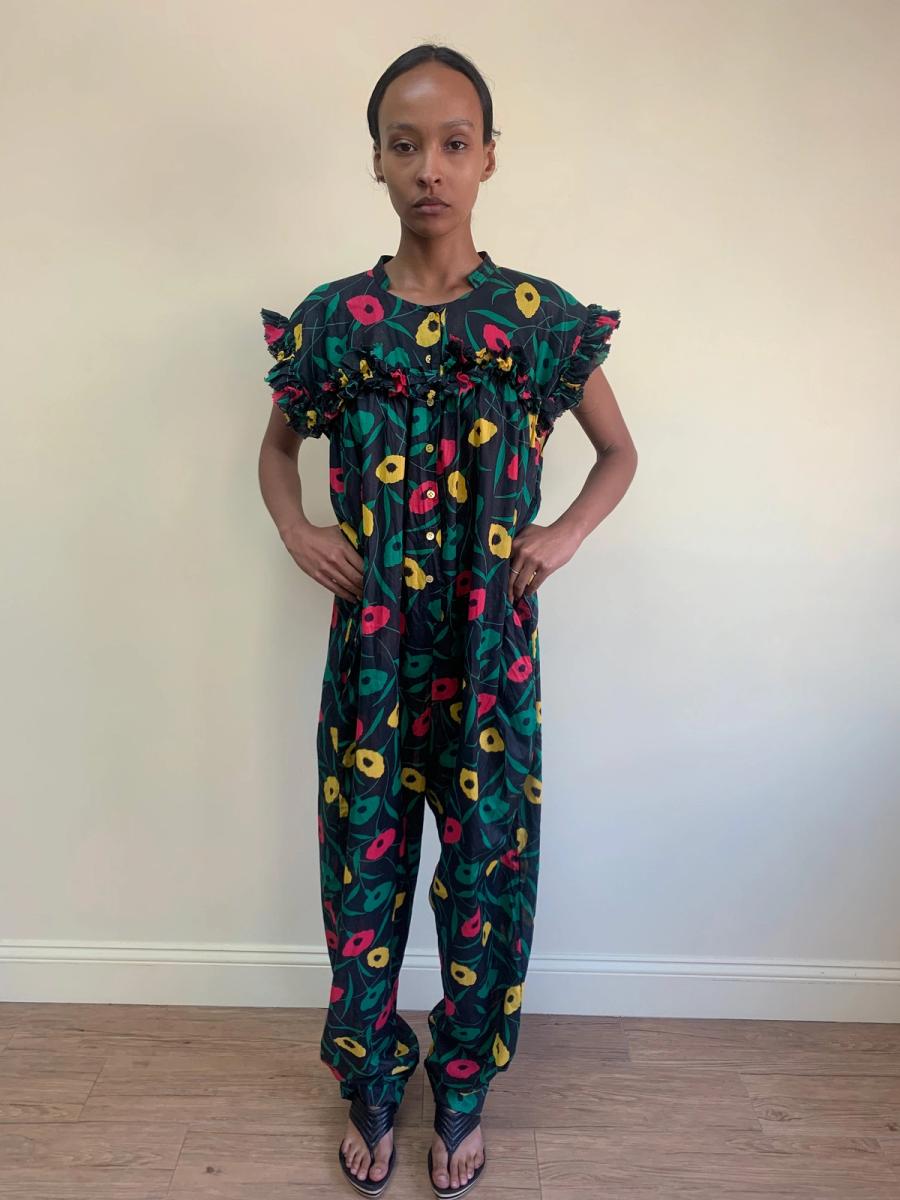 80s Chantal Thomass Poppy Print Jumpsuit product image