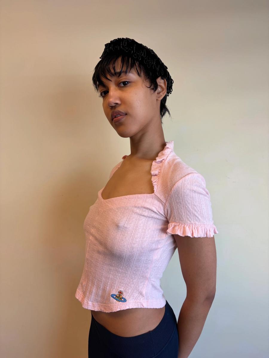 90s Vivienne Westwood Pink Pointelle Top product image