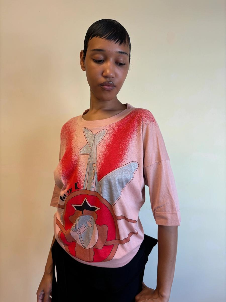 80s Krizia Poi Airplane Blush Shirt product image
