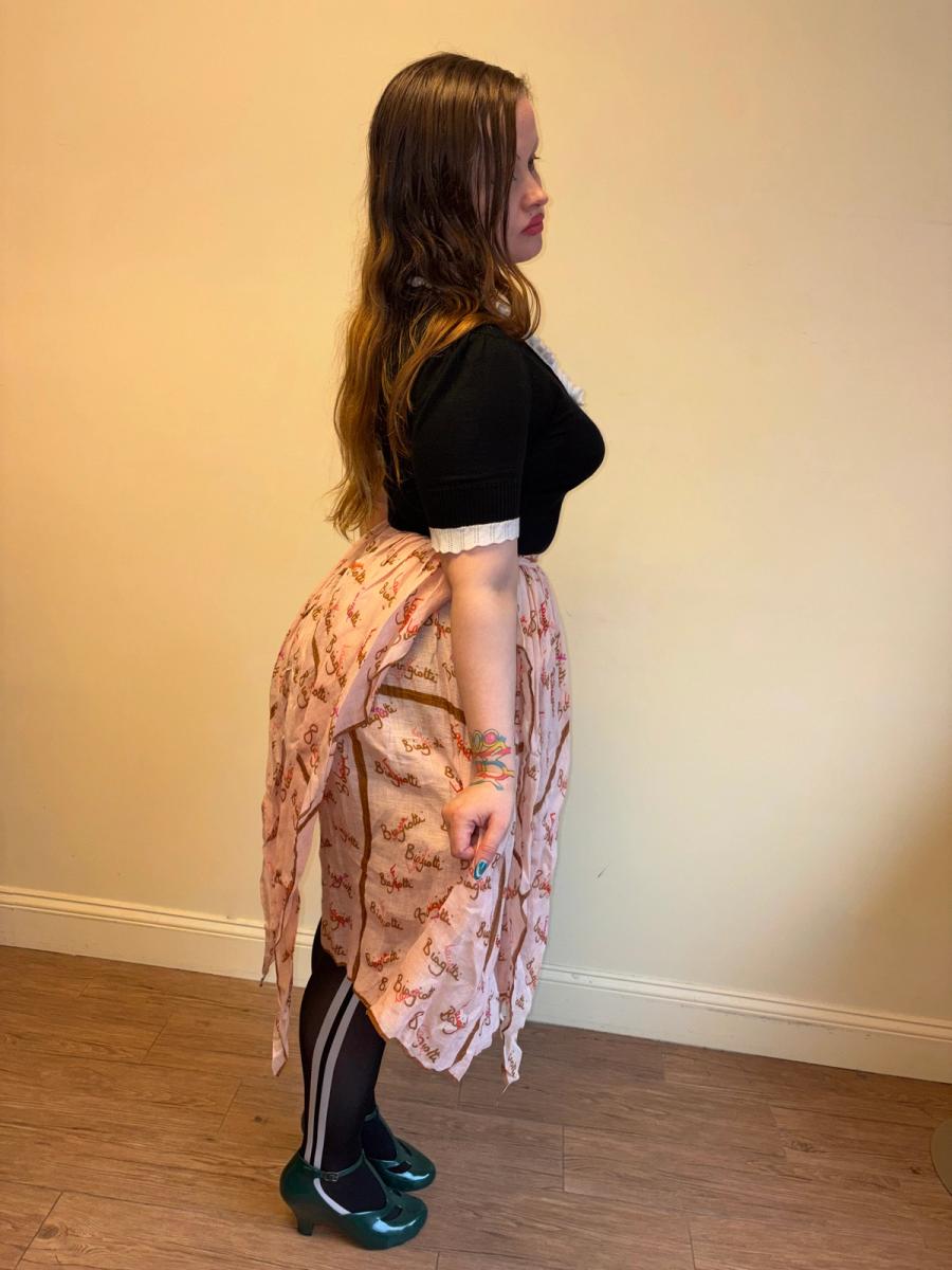 70s Laura Biagiotti Apron Signature Skirt product image