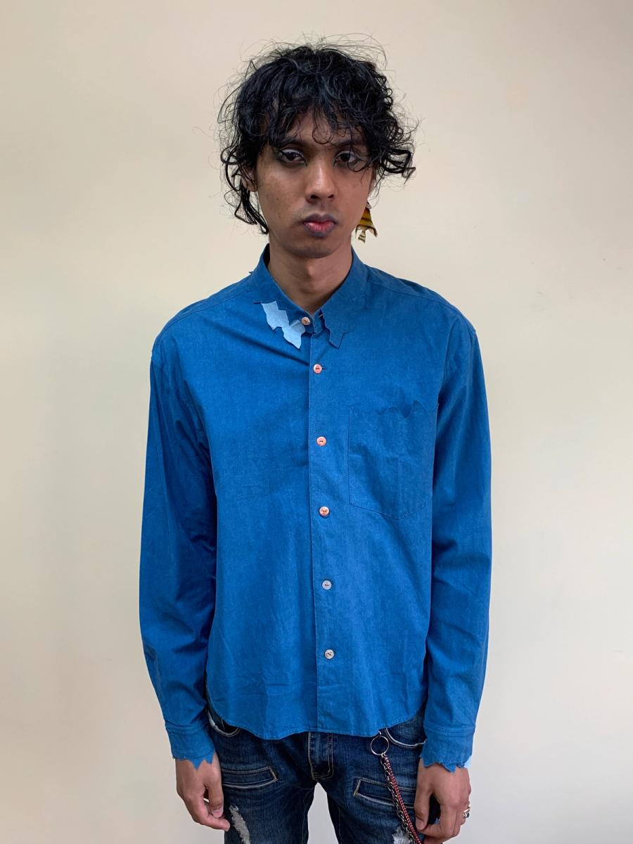 Obscure Desire of Bourgeoisie Faux Suede Button Up product image