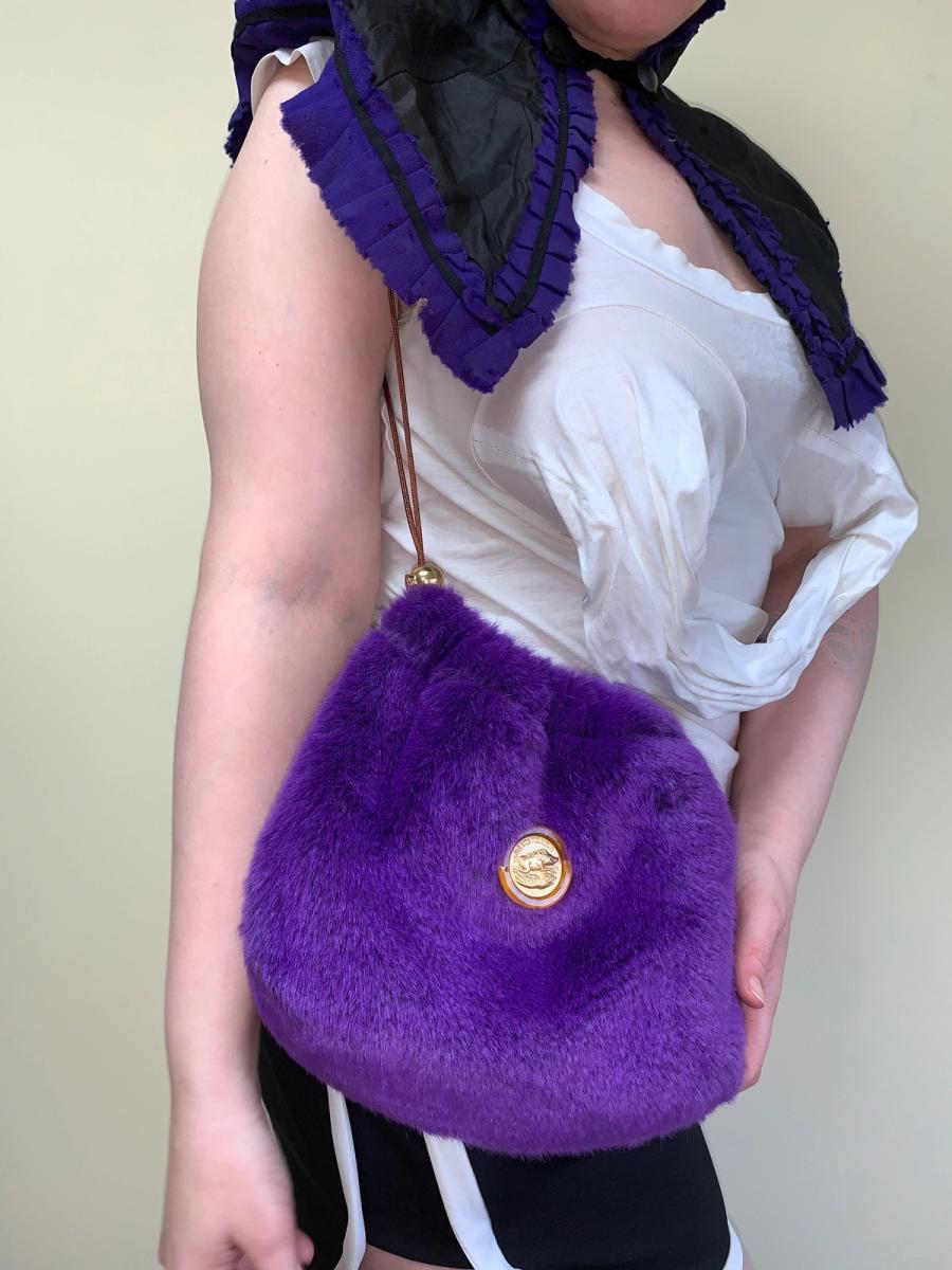 Theatre Products Faux Fur Purple Boar Purse product image