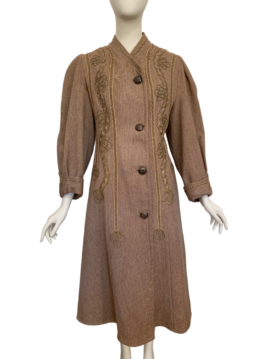 Antique Edwardian Duster with Soutache Design product image