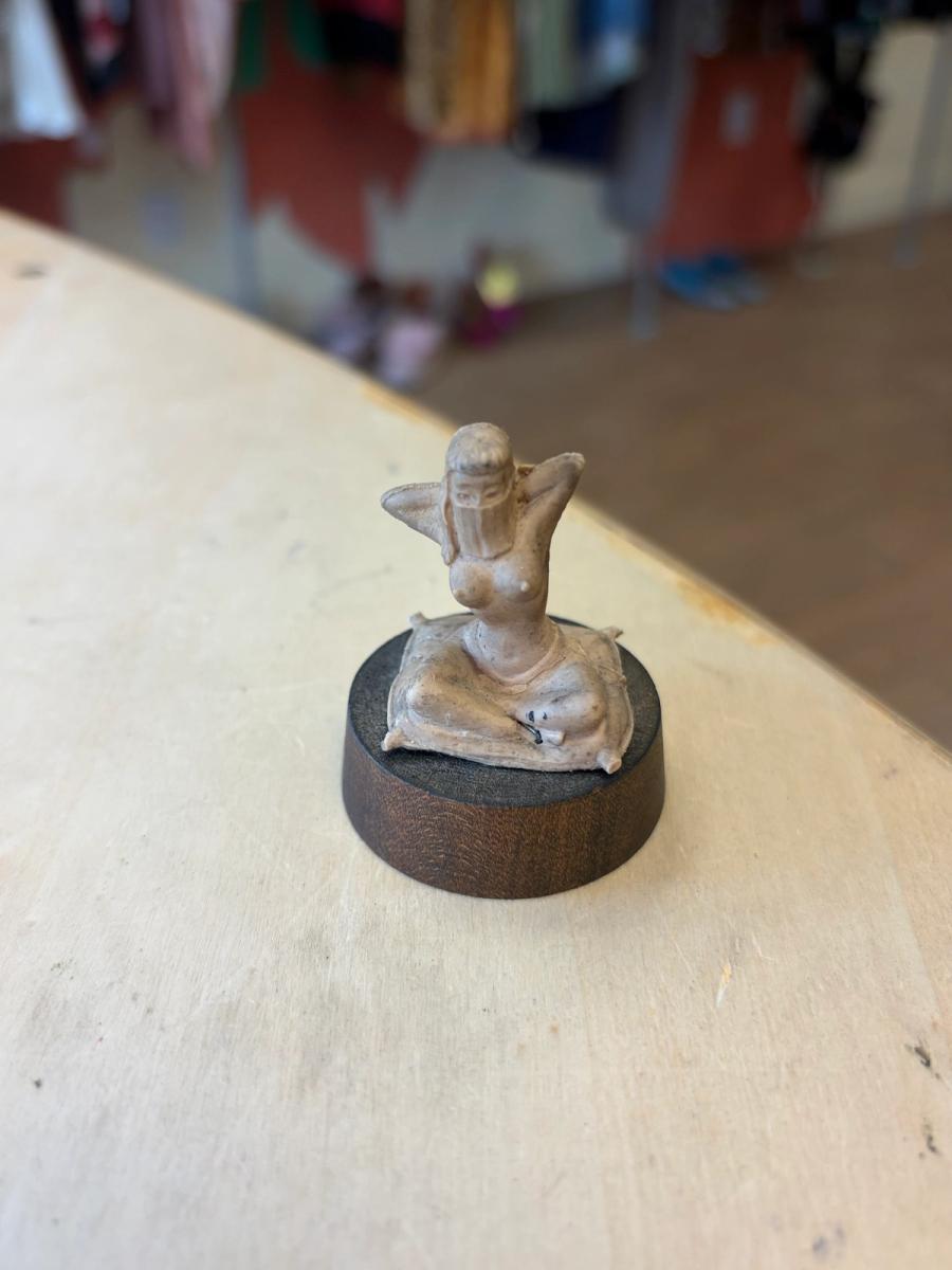 Midcentury Dancing Girl Crank Toy  product image