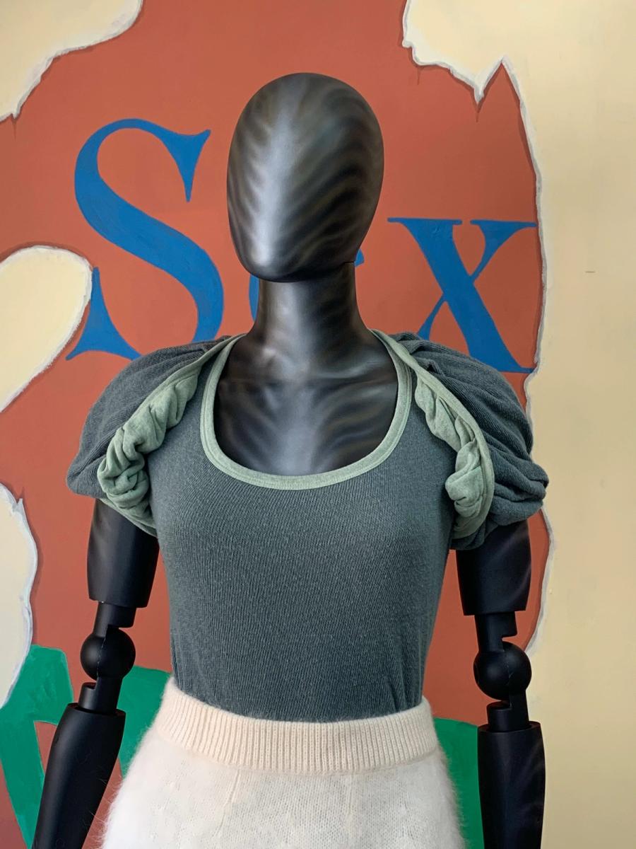 Beauty: Beast Ruched Bubble Sleeve Top product image