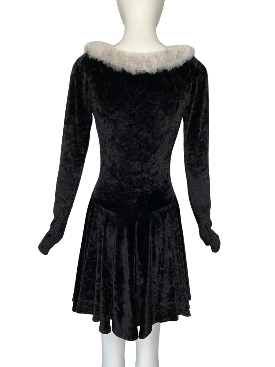 90s Norma Kamali Gloved Velvet Dress product image