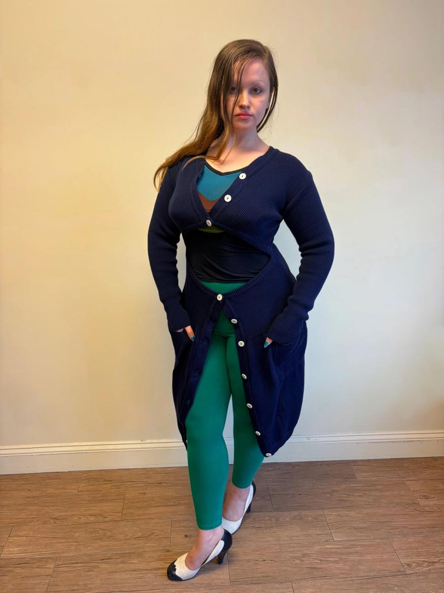 80s Richmond Cornejo Knit Cutout Dress product image