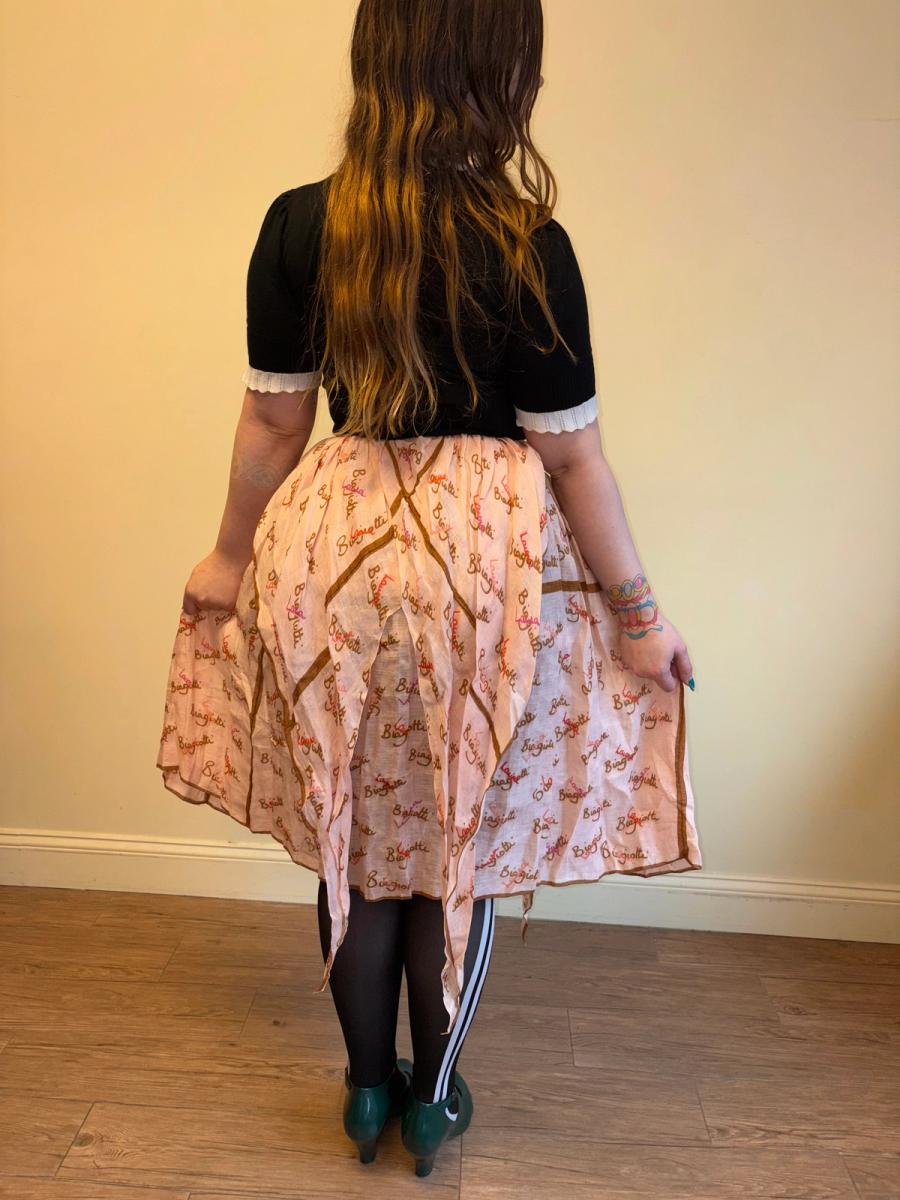 70s Laura Biagiotti Apron Signature Skirt product image