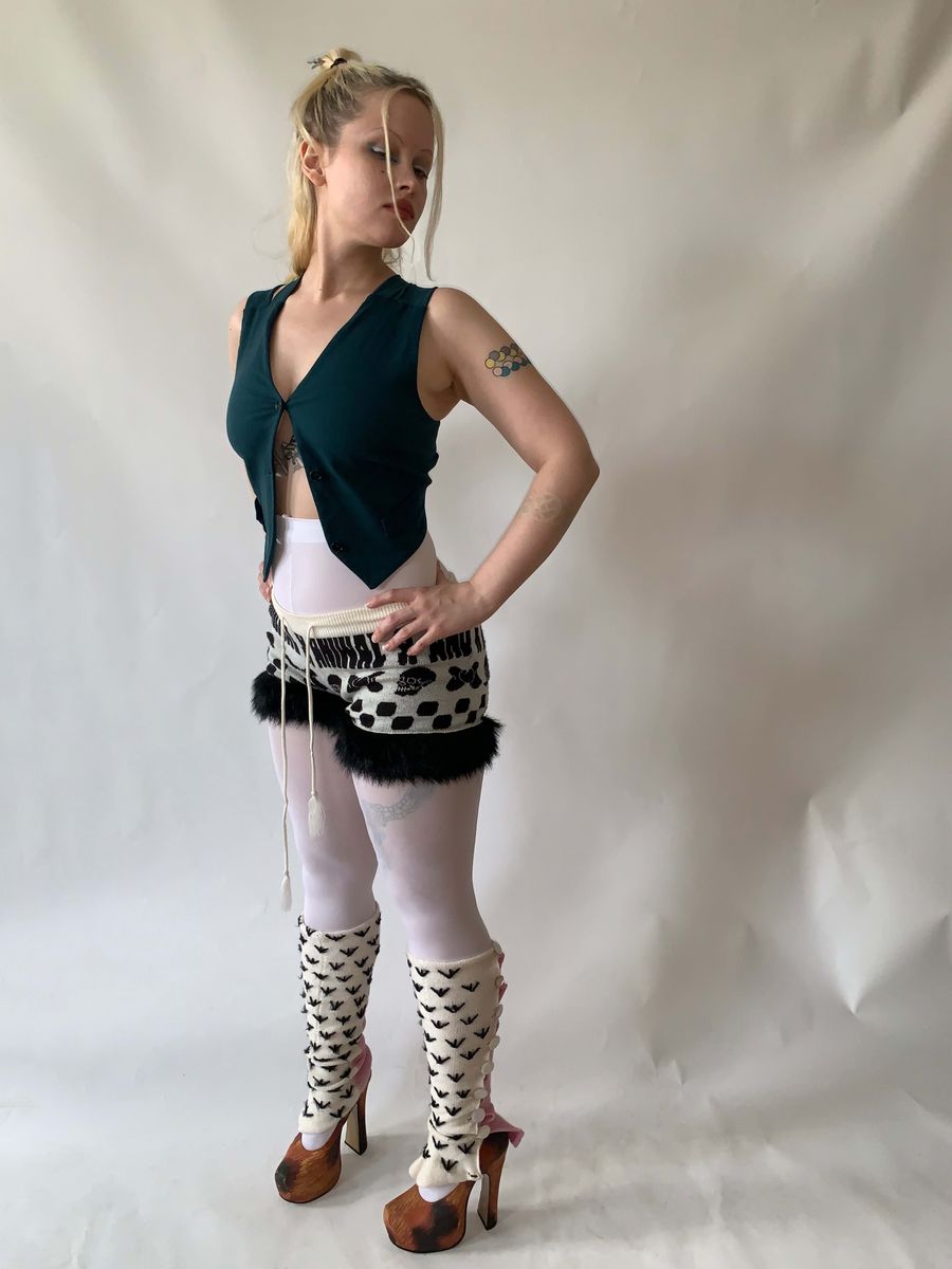 1990s Romeo Gigli Criss Cross Stretchy Vest product image