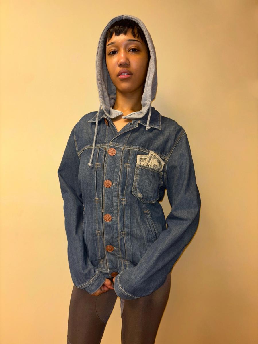 Fake London Genius Denim Jacket with Money product image