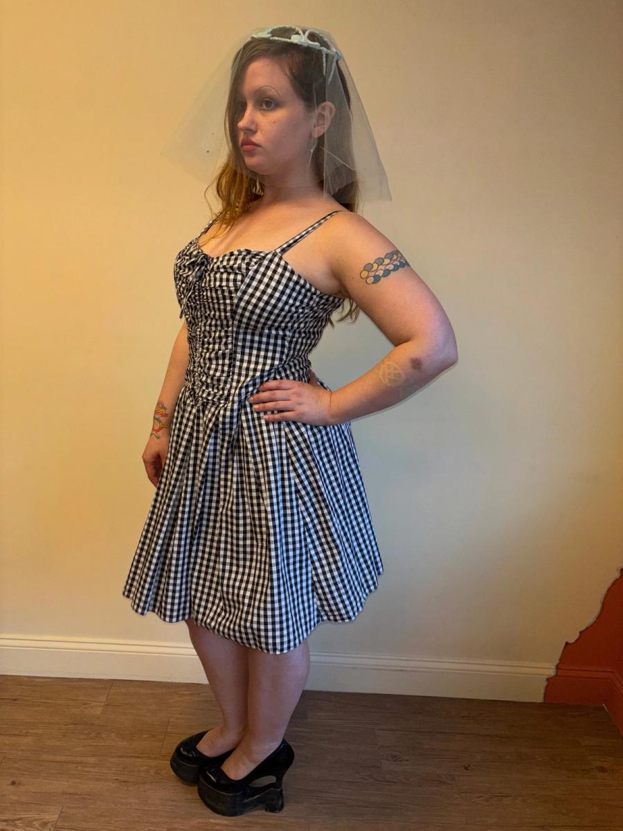 Vintage French Gingham Dress product image
