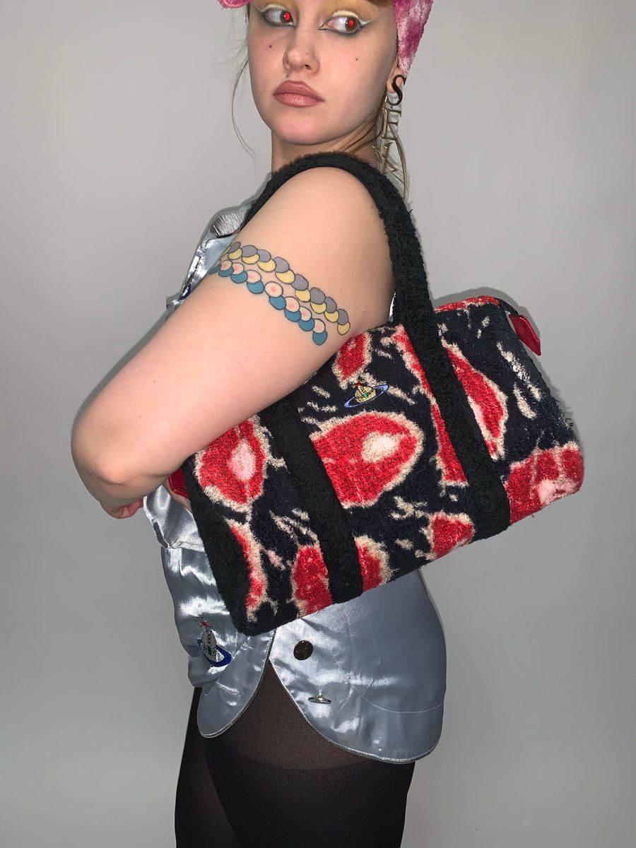 90s Vivienne Westwood Cheetah Terry Cloth Purse product image