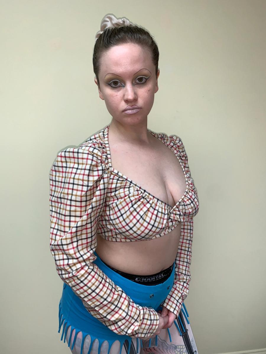 90s Vivienne Westwood Gold Label Checked Plaid Wrap Top  product image