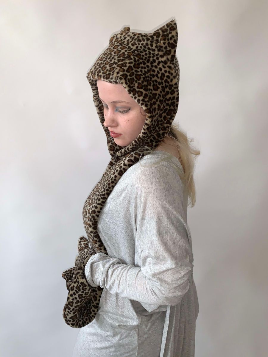 MILK Cheetah Faux Fur Hood w/ Mittens product image