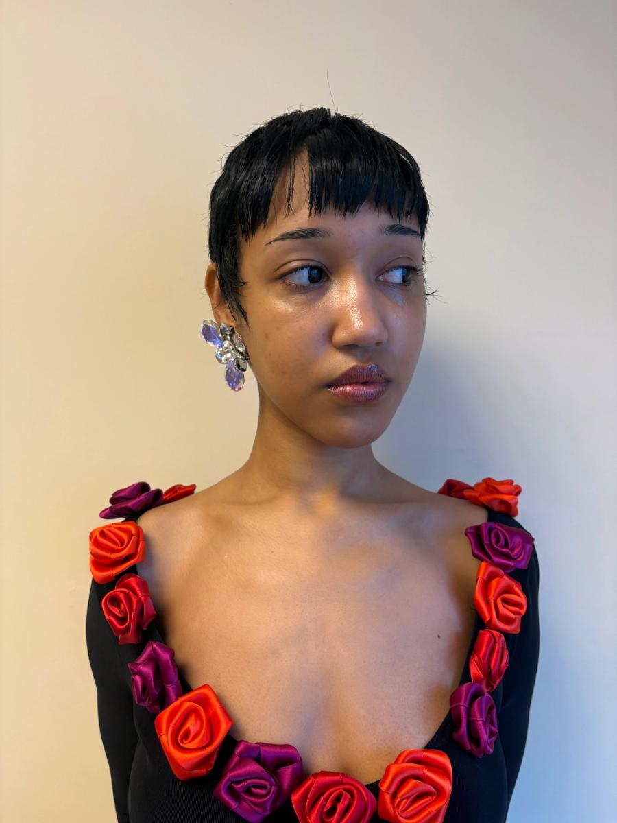 80s Wendy Gell Crystal Butterfly Earrings  product image