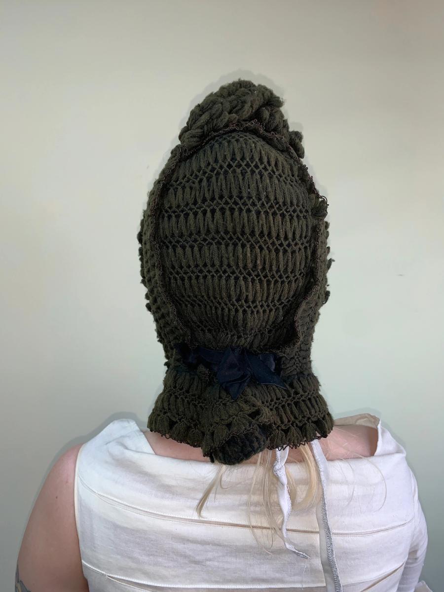 1890s Knit Winter Bonnet product image
