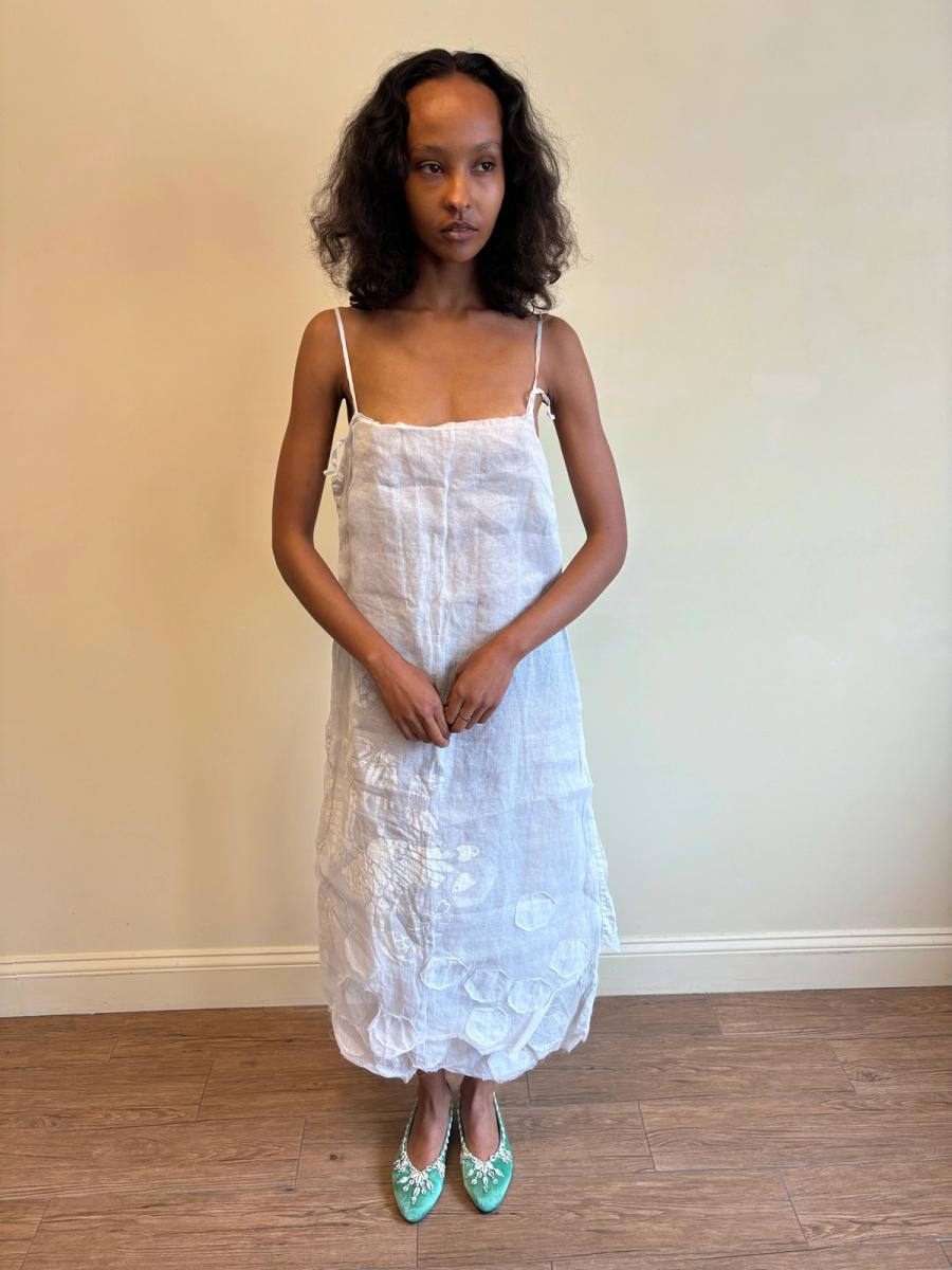 Michiko Koshino Patchwork Linen Dress