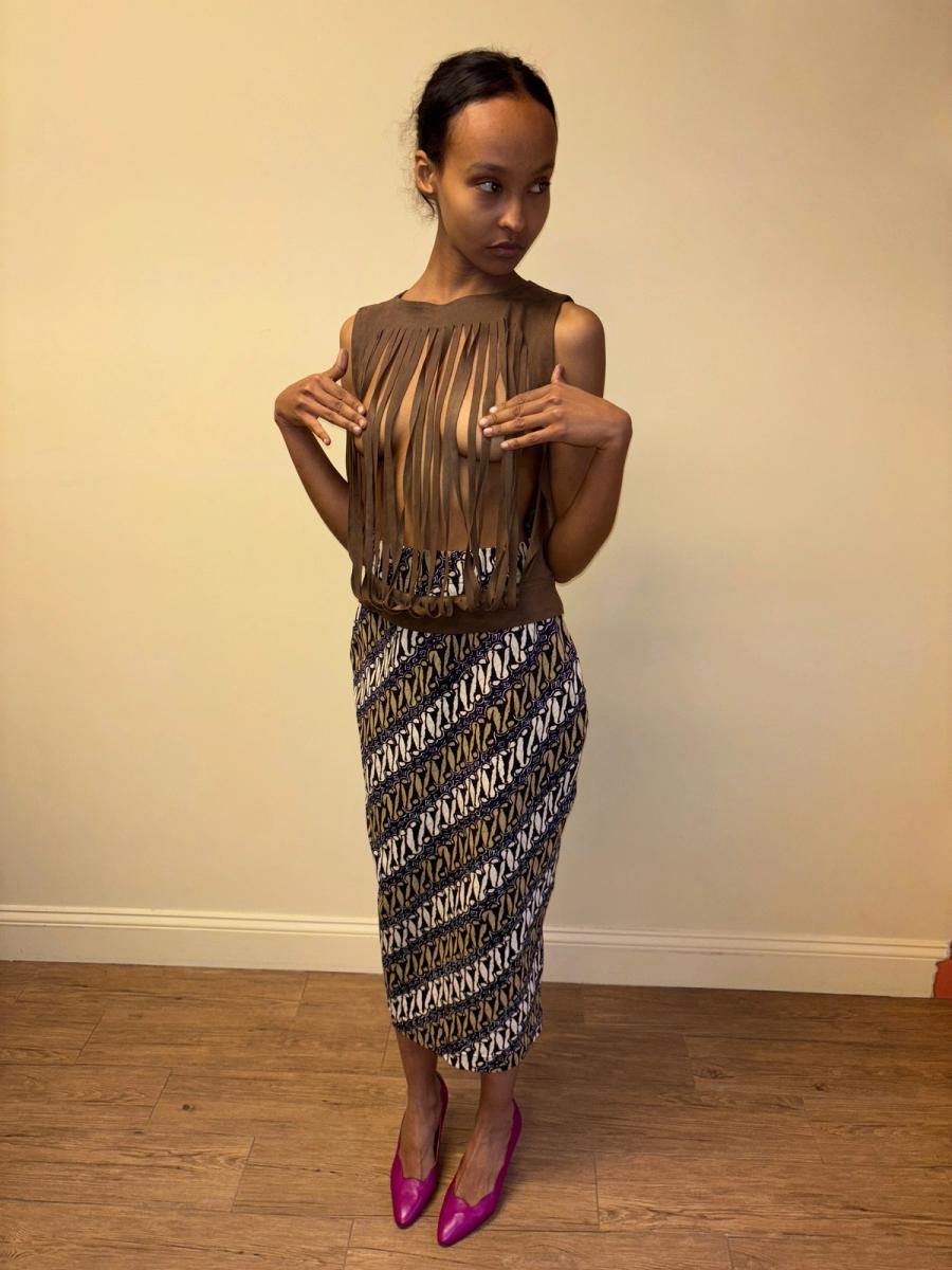 Vintage Ozbek Batik Hobble Skirt product image