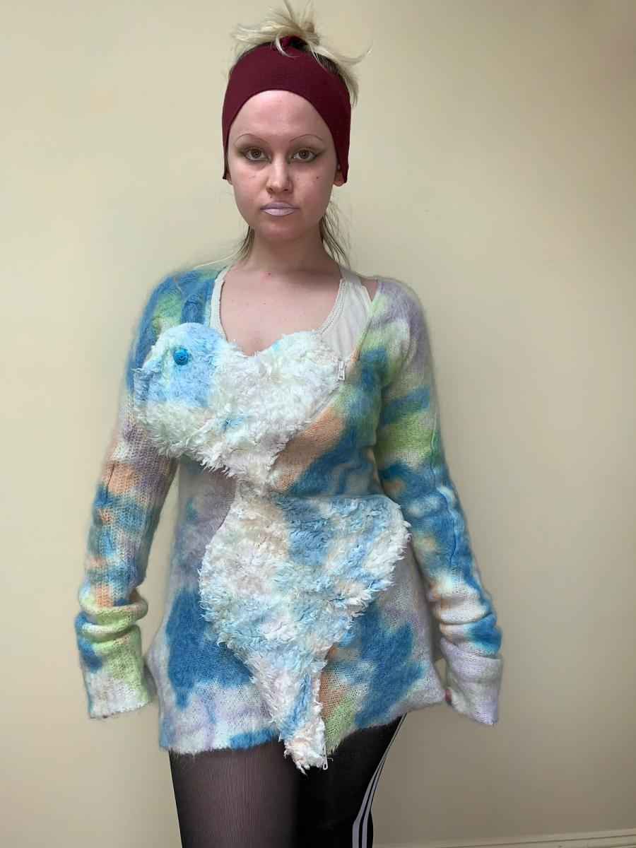 Rare Nozomi Ishiguro Irregular Zipper Sweater product image