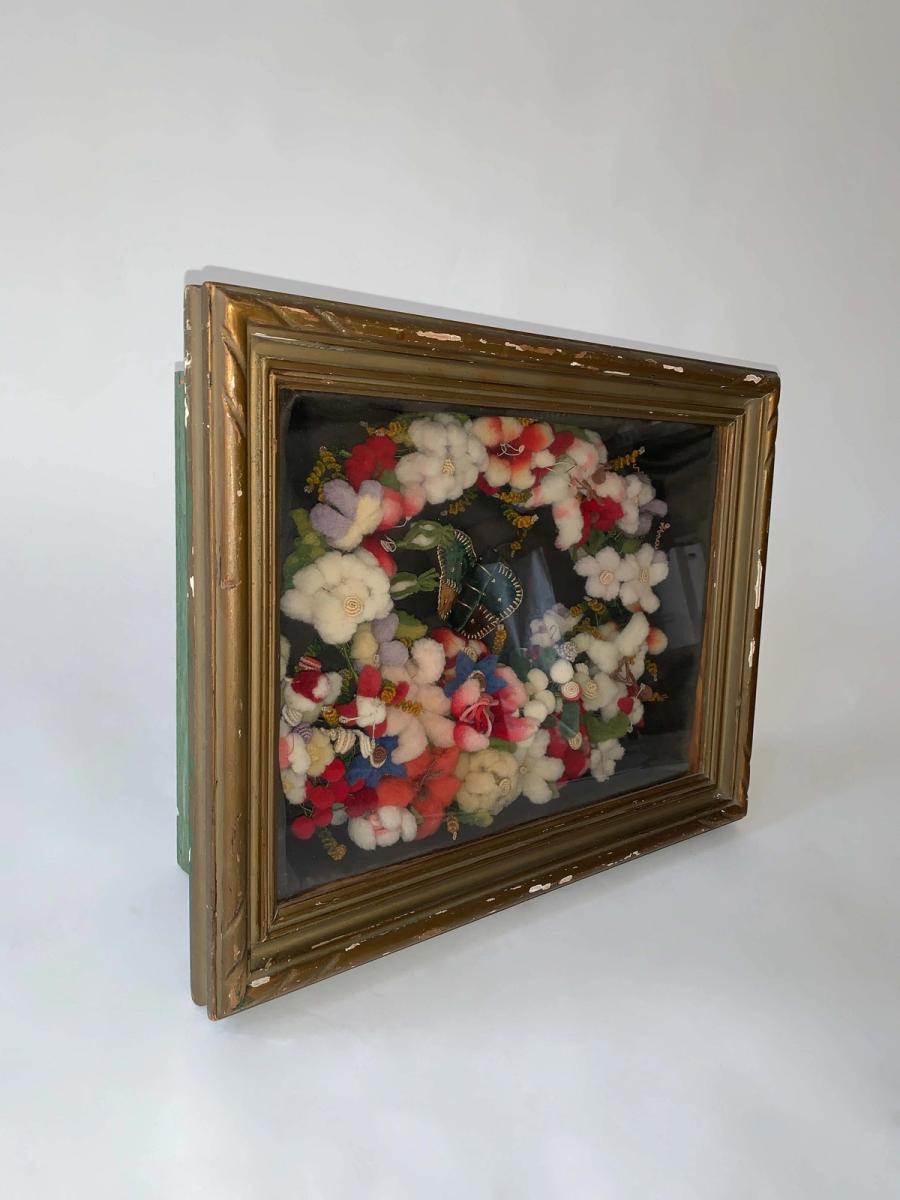 Victorian Felt Flower Mourning Wreath product image