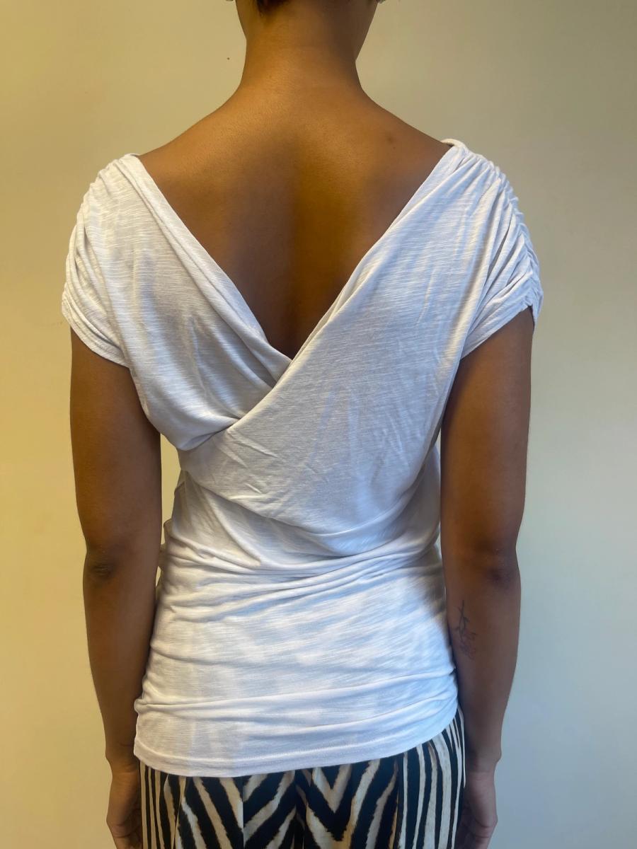Romeo Gigli White Draped Top product image
