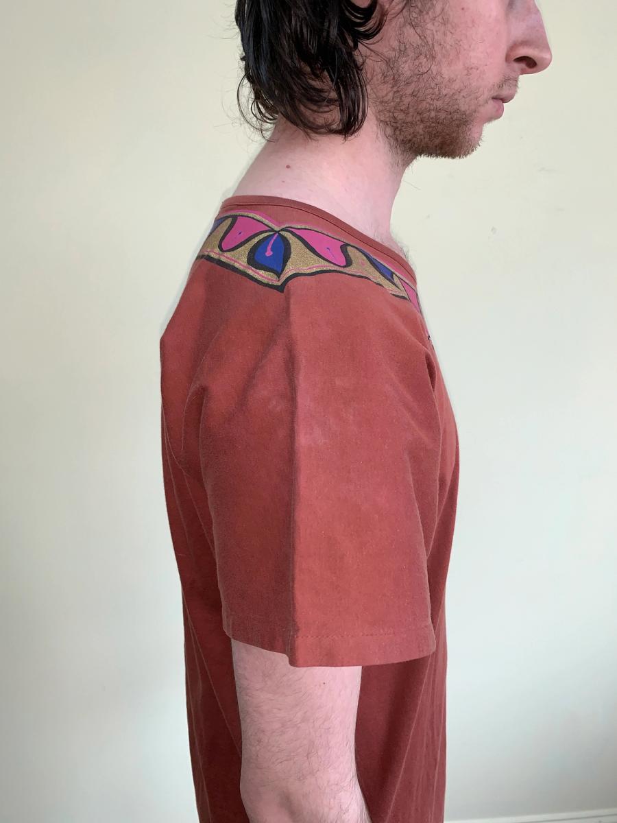 80s Kansai Yamamoto T-shirt Dress with Tromp L'oeil Torc product image