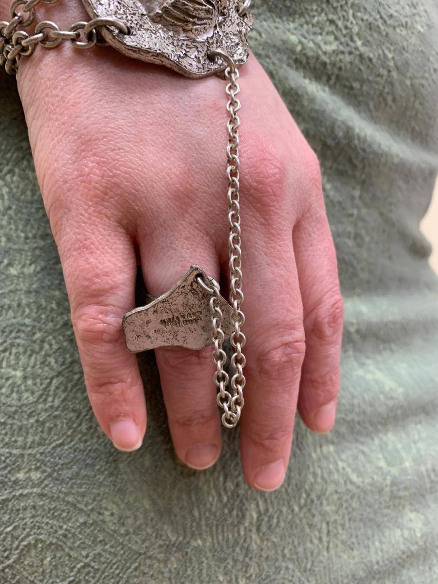 90s Jean-Paul Gaultier Plaster Cast Style Bracelet and Ring product image