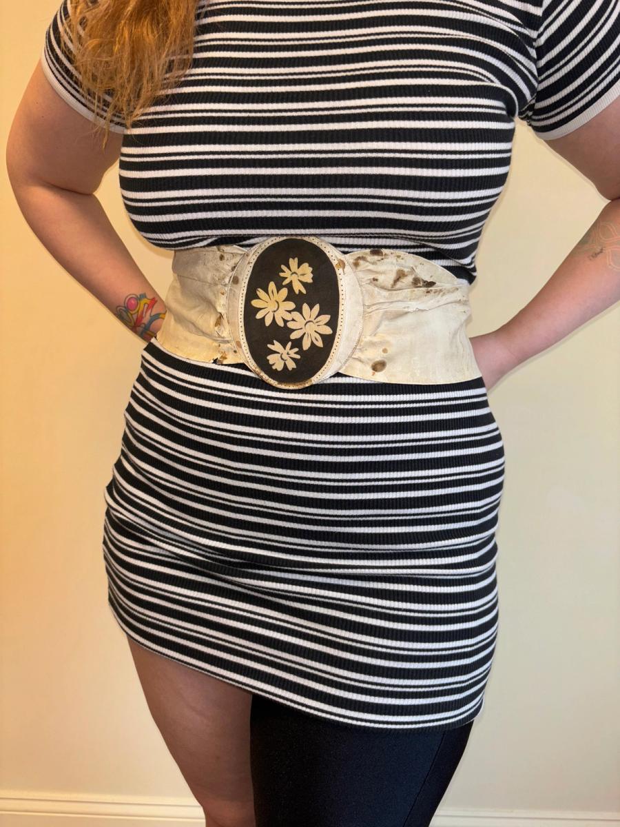 Exquisite Belle Époque Plastic & Leather Belt  product image