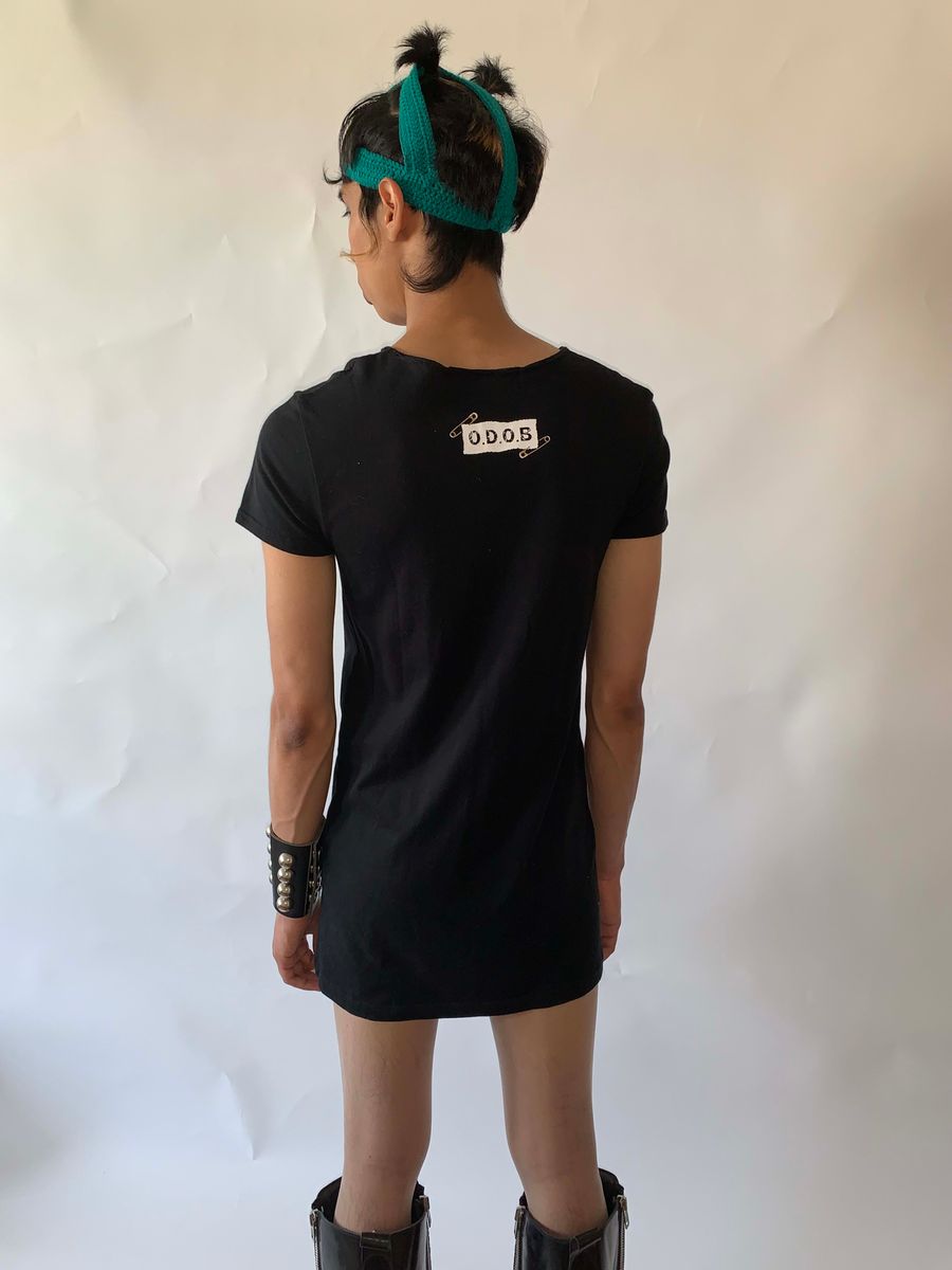 ODOB Trompe- L'oeil Safety Pin T- Shirt Dress product image
