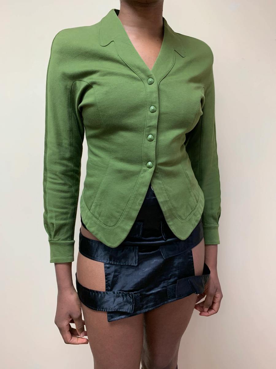 Thierry Mugler Green Cotton Blazer product image