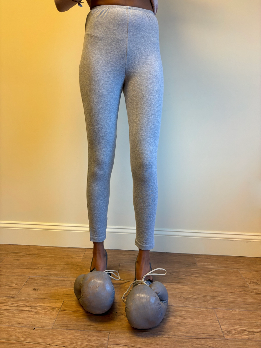 80s Norma Kamali Gray Leggings product image