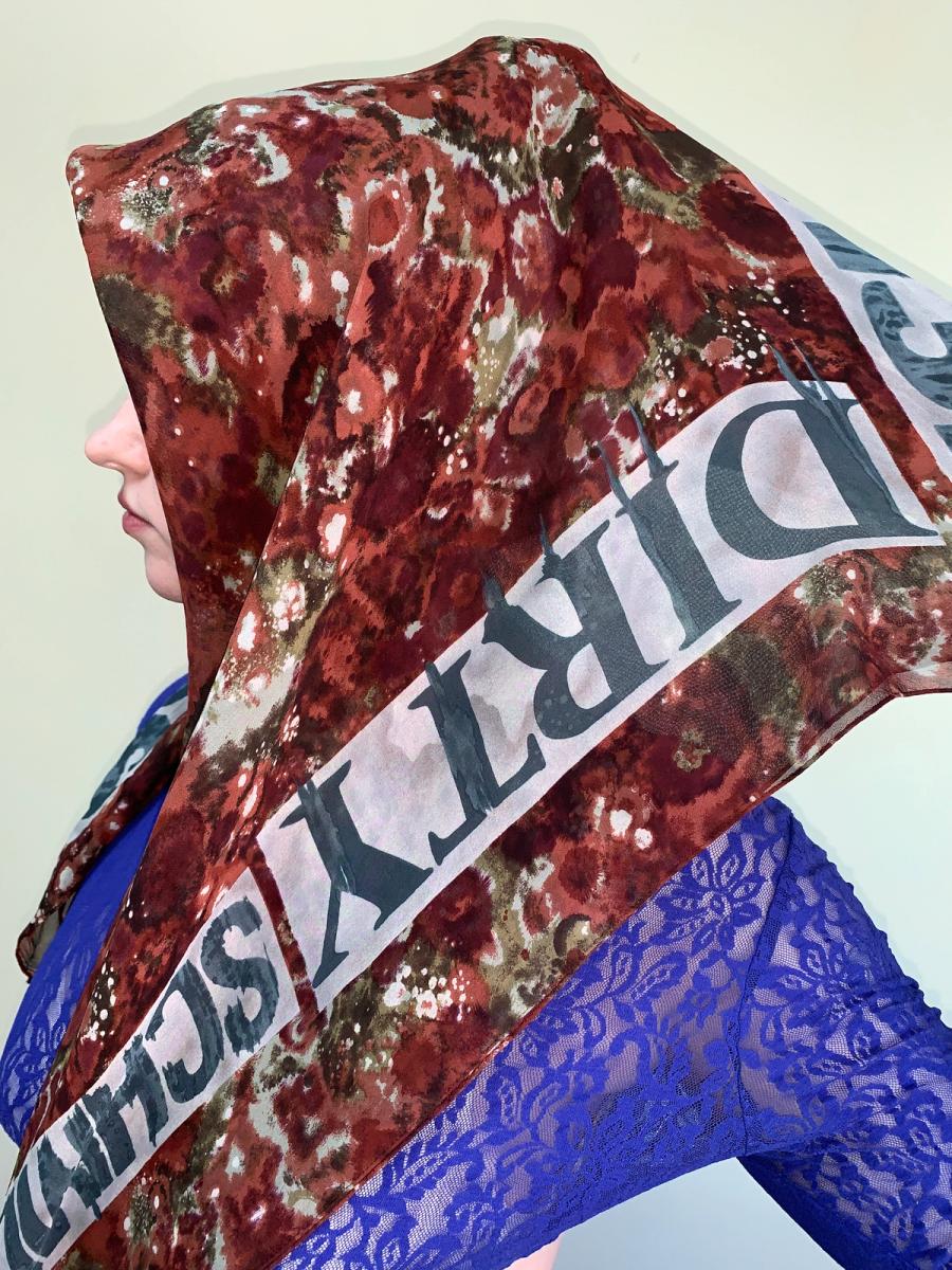 Vintage Junior Gaultier "Dirty" "Schmutzig" "Sale" Headscarf product image